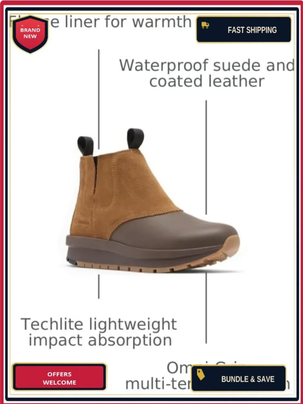 Columbia Moritza Chelsea Shield Women's Waterproof Suede Duck Snow Boots